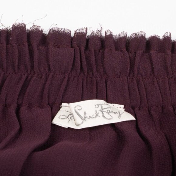 LoveShackFancy Burgundy Mini Skirt - Picture 5 of 7